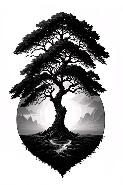 Forearm Tree Black And Grey