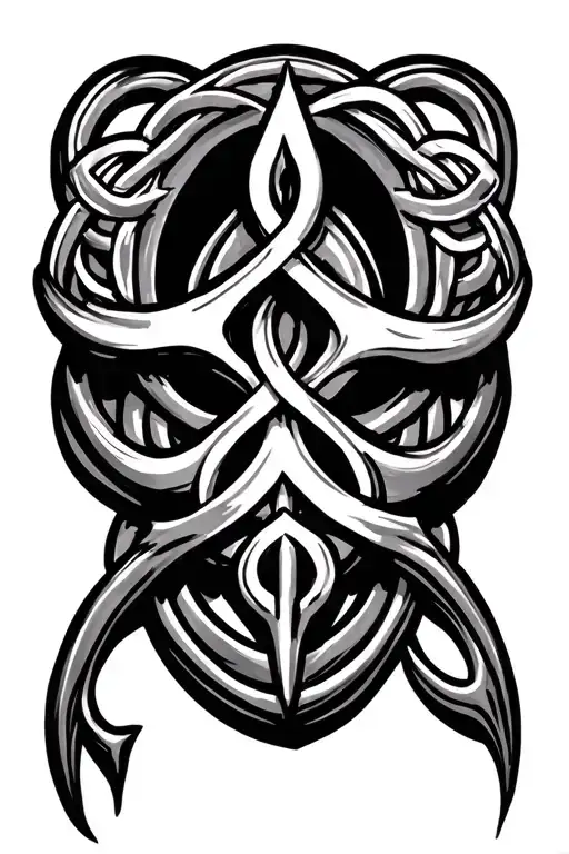 Celtic Rune With Skulptur