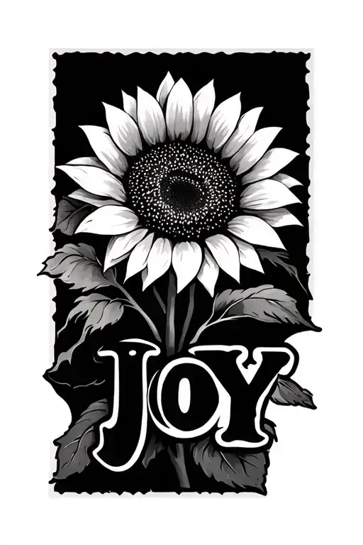 Sunflower Wrapping Word Joy