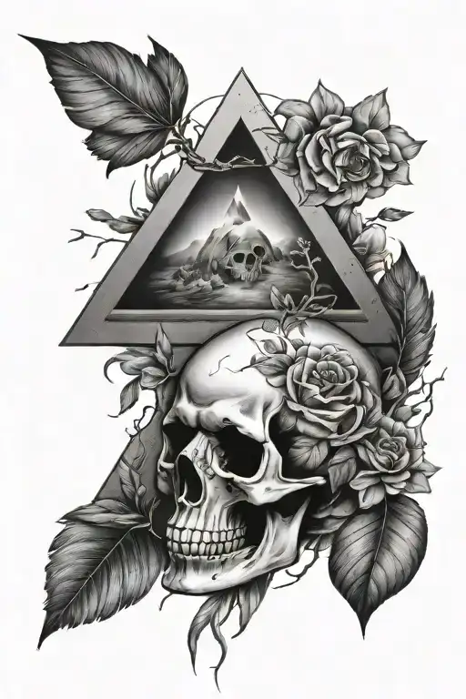 Nature Triangle And Skull