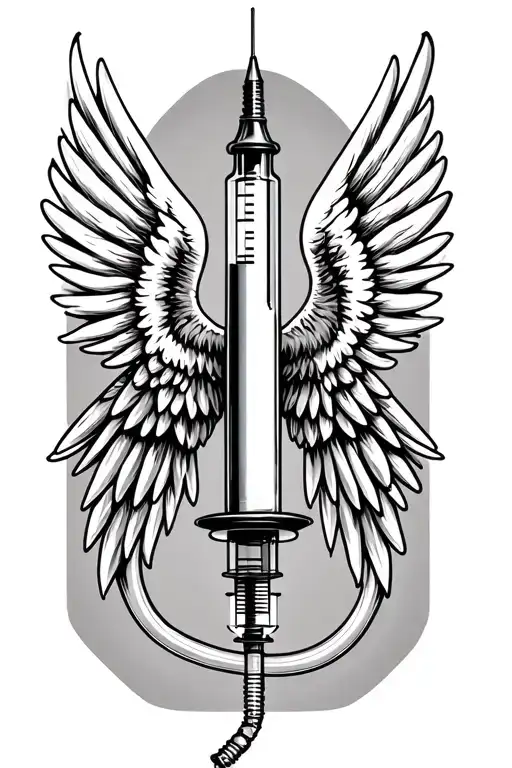 Hose With Wings Syringe With Insulin Description Diabet Type 1
