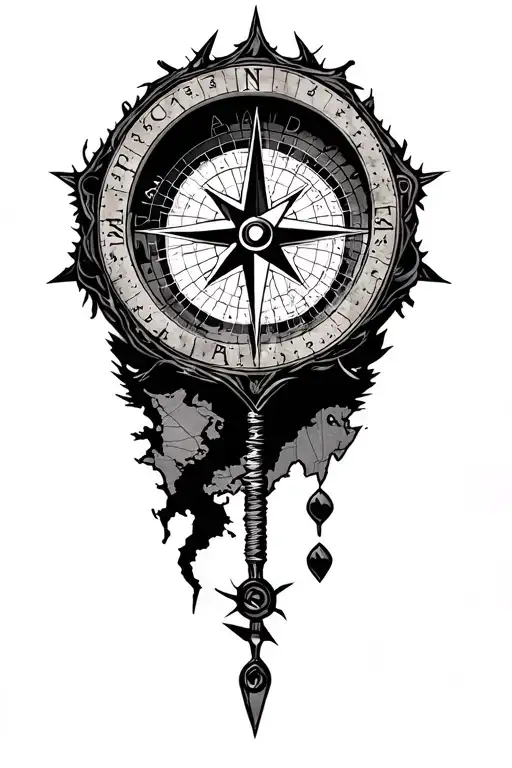 Compass And Map