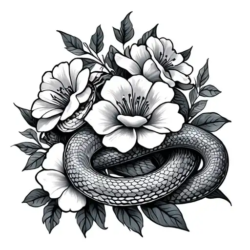 American Tradition Flowers With Slitthering Snake