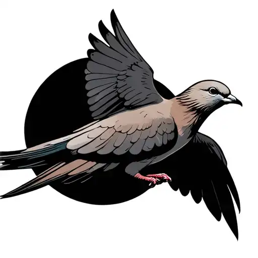 Sick Looking Dove Flying