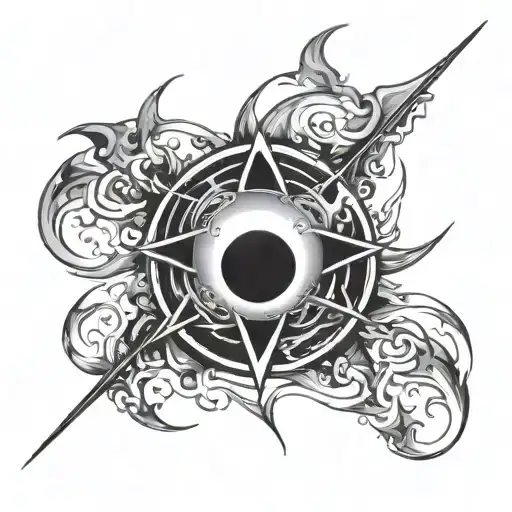 A Rescue Symbol Merging With A Black Hole Design