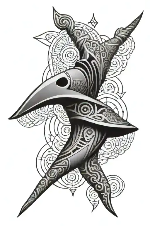 Filipino Tribal Tattoo Italian Horn Geometric