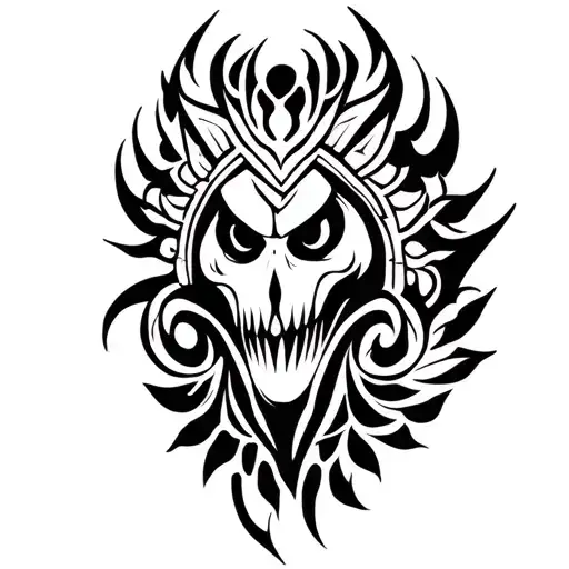 Polynesian Tribal With Scary Tribal