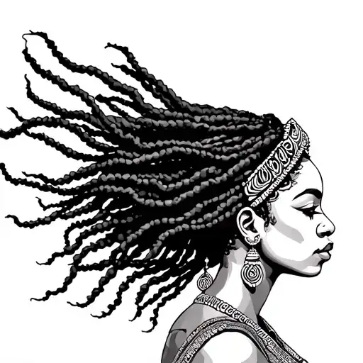 African Goddess With Locs