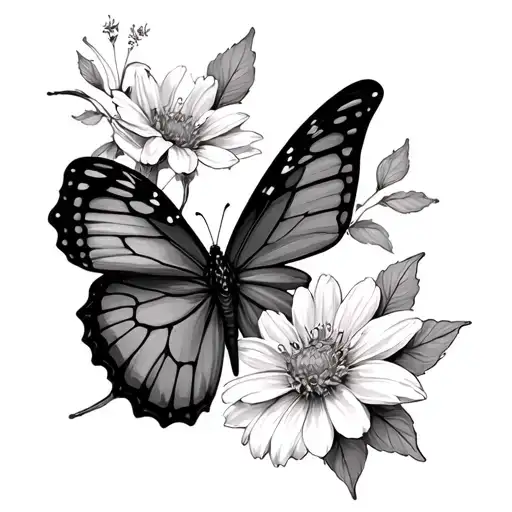Butterfly With November And September Birth Flower