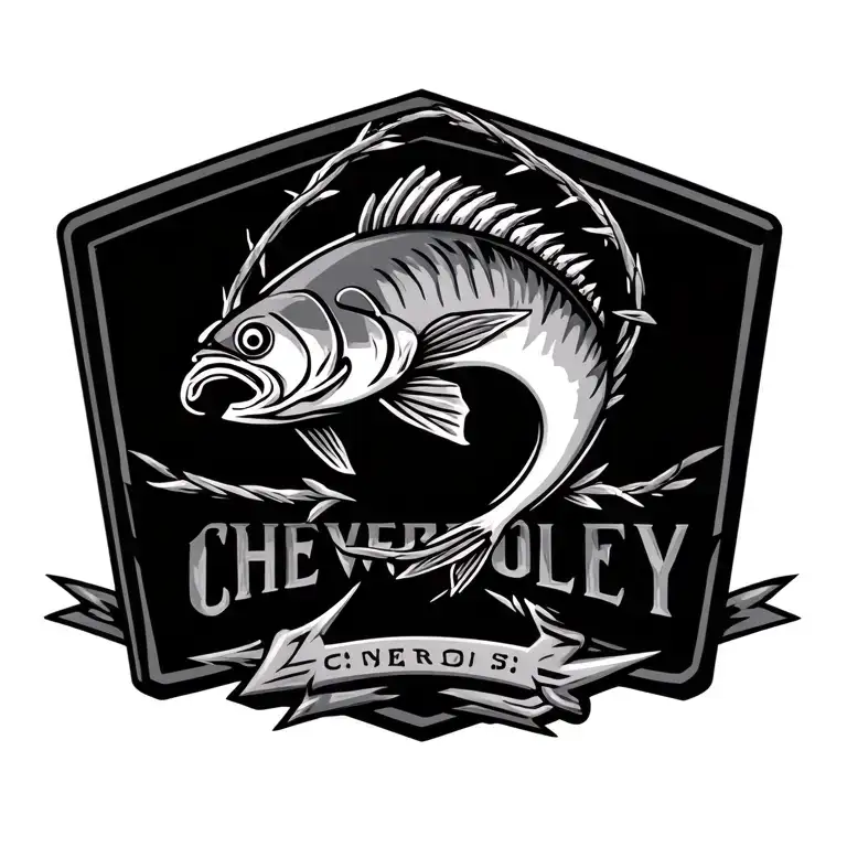 Chevy Emblem Barbed Wire Fishing