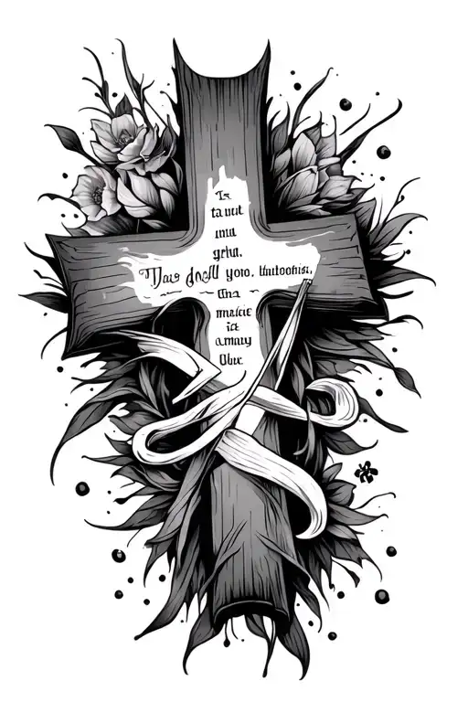Christian Cross With Bible Verse