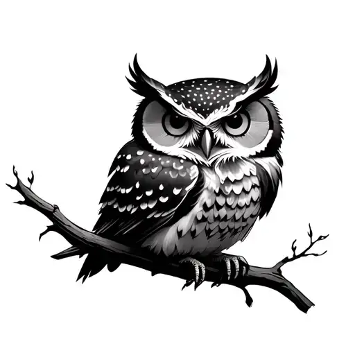Owl On A Branch