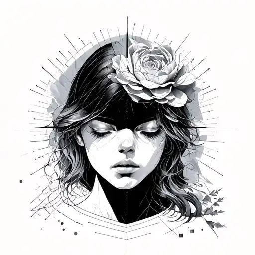 Geometric And Thin Line Work Depression Positivity Despite It All