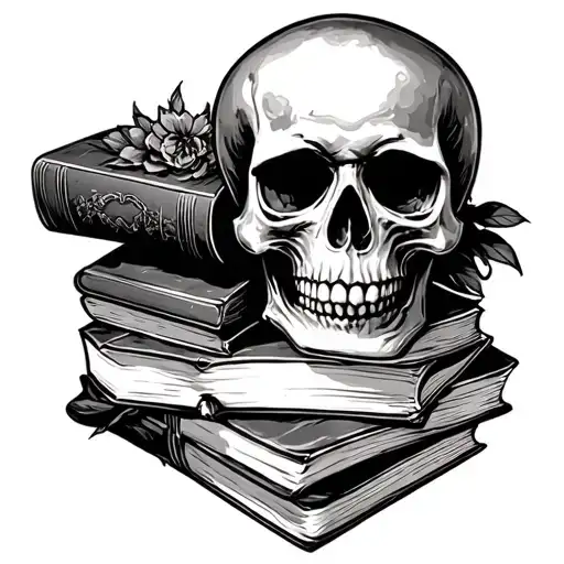 Skull And Books