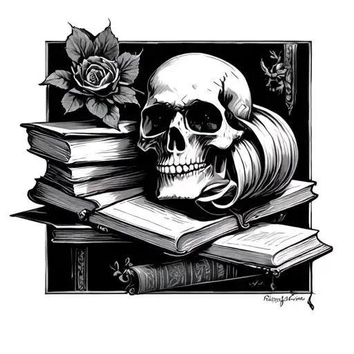 Skull And Books