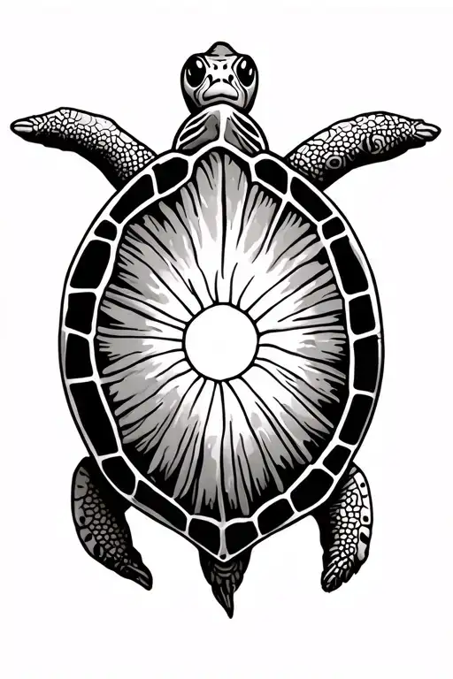 Turtle Tattoo With Semicolon