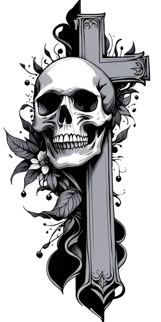 Cross And Skull Wearing