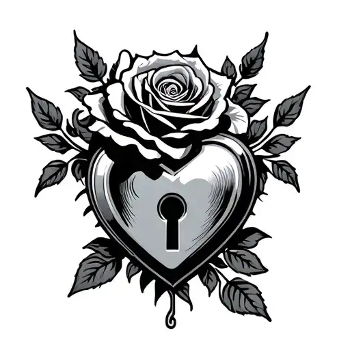 Bdsm Heart Shaped Lock With Rose
