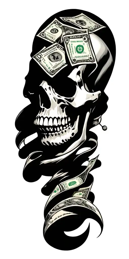 Skull And Money