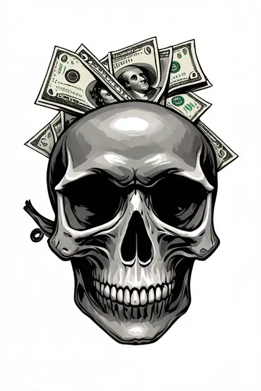 Skull And Money