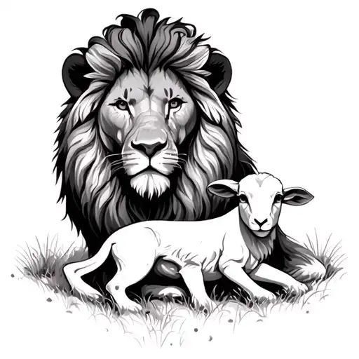 Lion And Lamb Coming