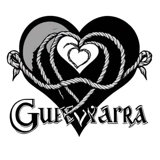 2 Love String At The Lower Back And Says The Name Of Guevarra In The Middle Of The Two String