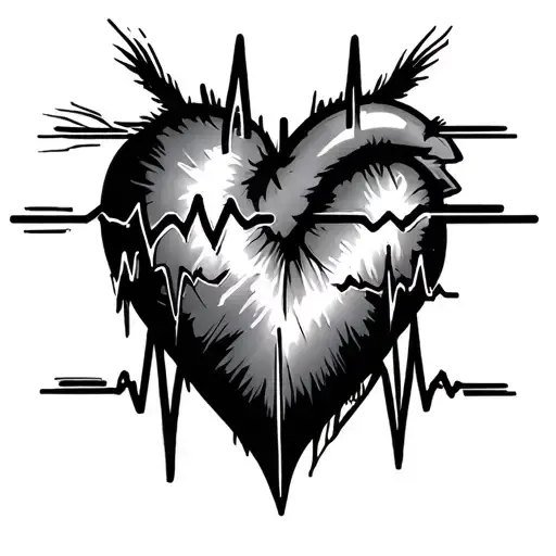 Ekg Heart Beat Line Plus Cade Written