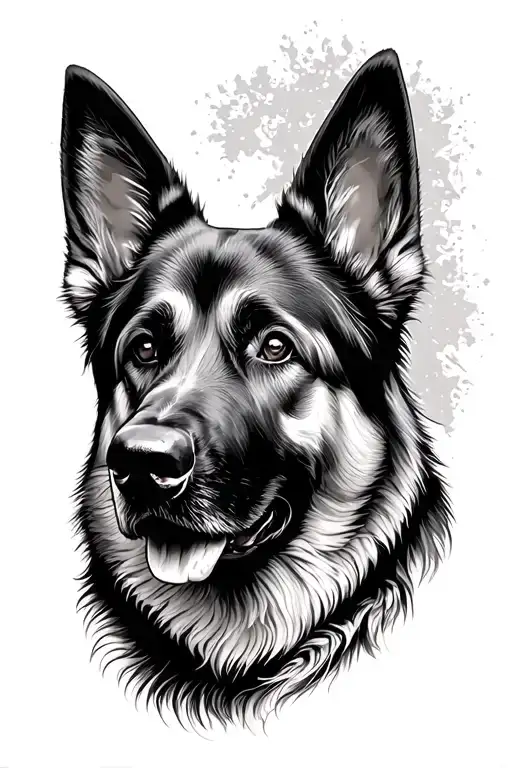 German Shepard Head
