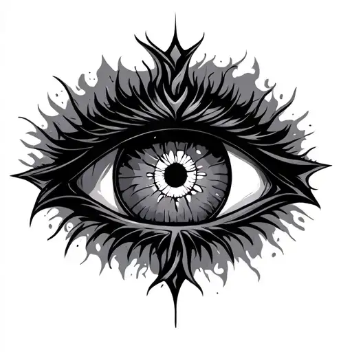 Dark Fantasy Theme Including An Eye Symbol Integrated