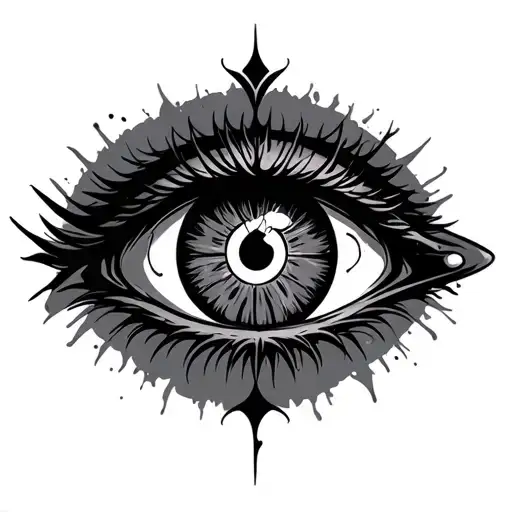 Dark Fantasy Theme Including An Eye Symbol Integrated