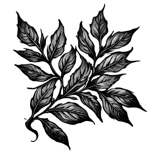 Laurel Leaf Tattoo On His Arm