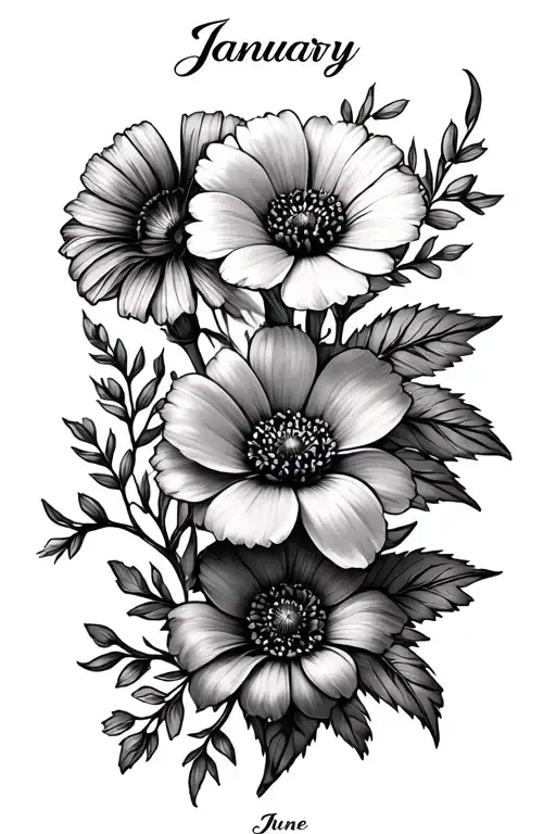 Birth Month Flowers For January And June And November