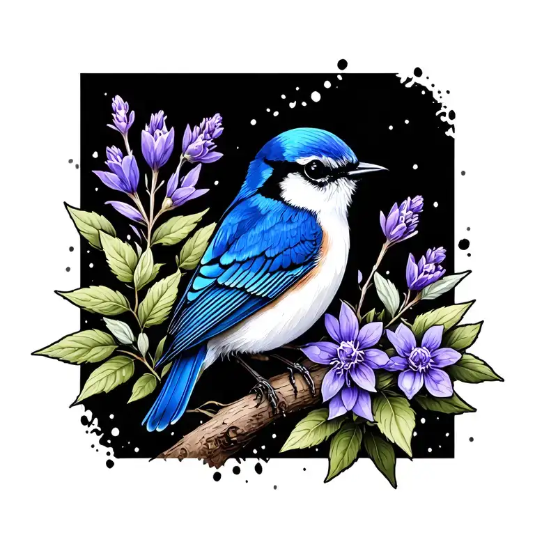 849 And Sage And Mountain Bluebird And Lavendar