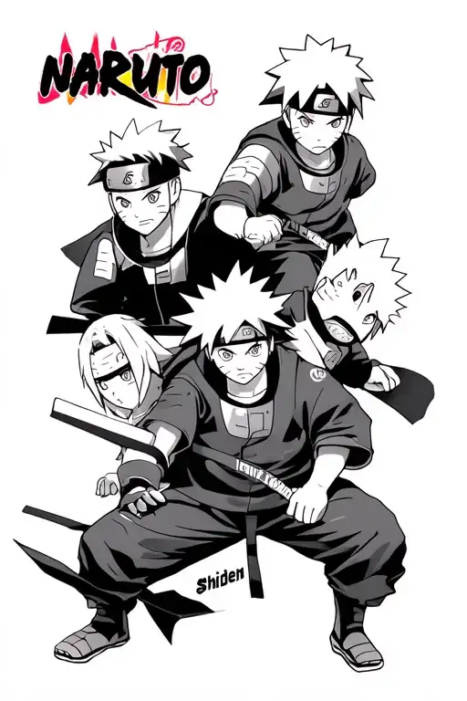 Mix Of Cult Characters From The Manga Naruto Shipuden