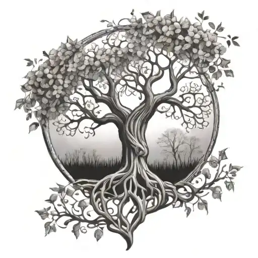 A Tree Of Life Tattoo With Branches Representing Your Children And Roots Symbolizing Irish Heritage