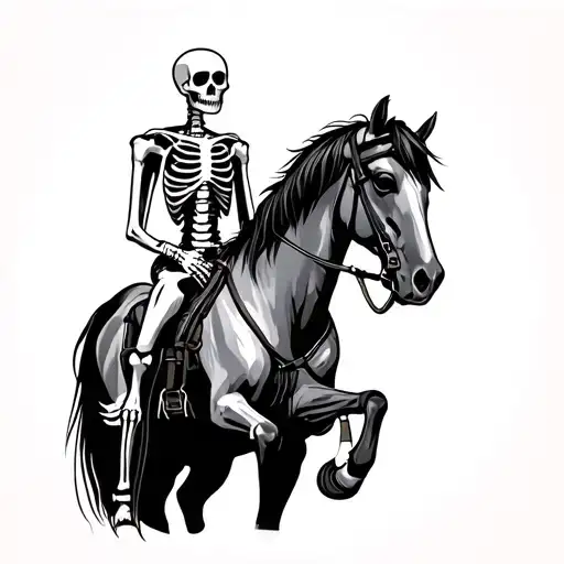 Skeleton On Horse