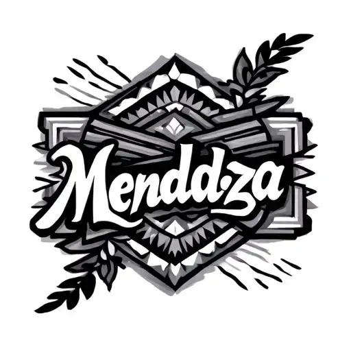 Mendoza Last Name In Aztec Font