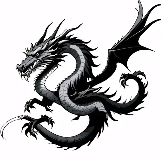 Samurai Mountain Dragon Flying