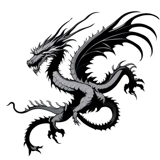 Samurai Mountain Dragon Flying