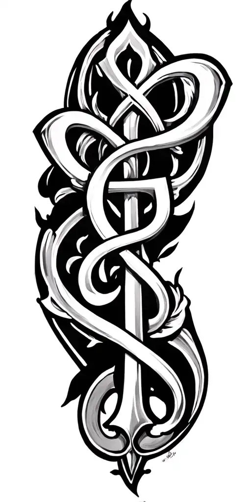 Ornate Chi Rho Interwined