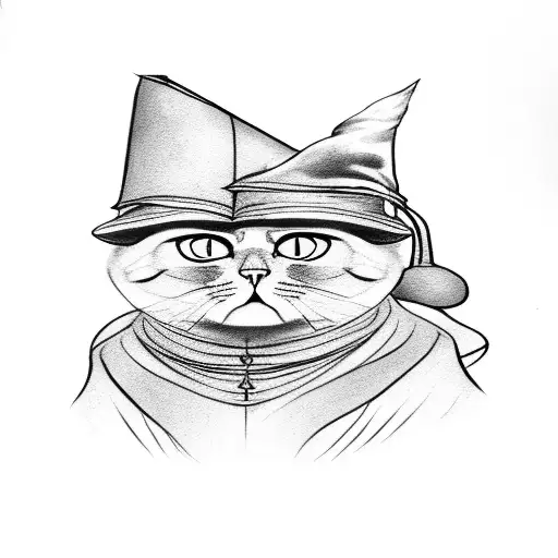 Cat In Harry Potter Sorting Hat And Robe