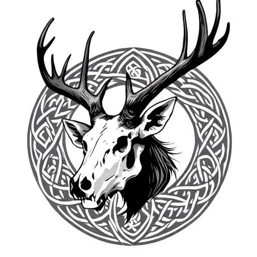 Celtic Deer Skull