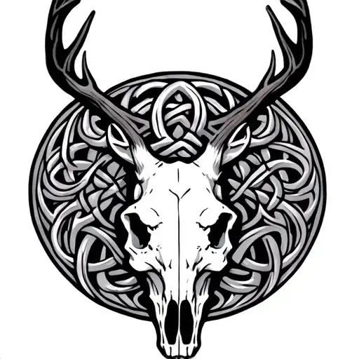 Celtic Deer Skull