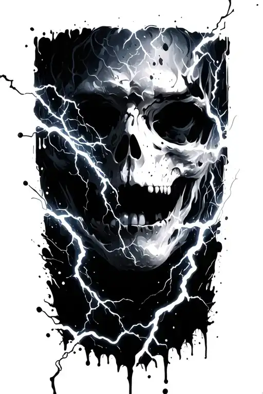 Splatter Paint And Lightning