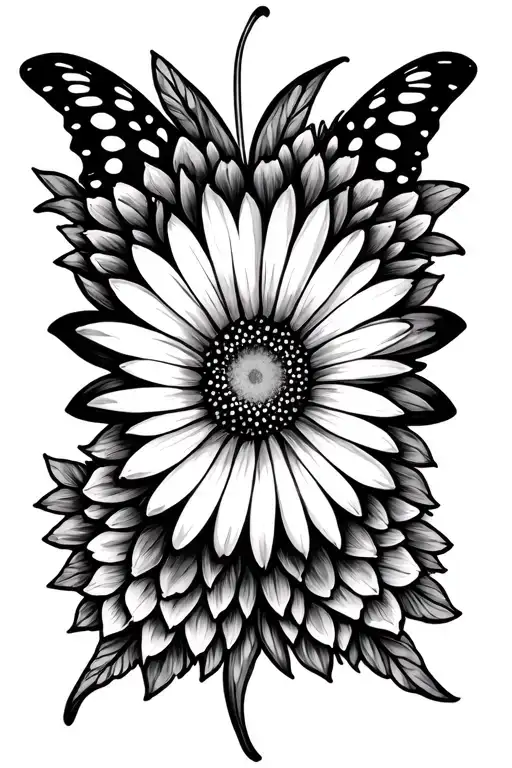Butterfly Daisy Mandala