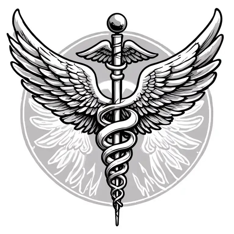 Wings Staff Of Caduceus