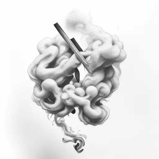 Smoke Background Around Arm