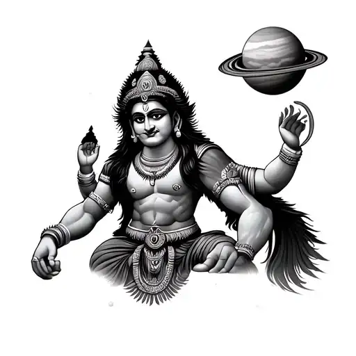 Lord Hanuman And Saturn Planet