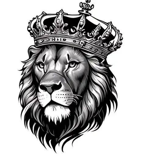 Lion Wearing A Crown