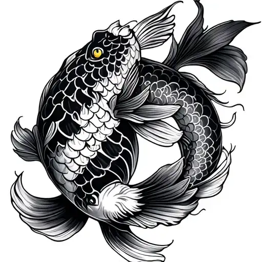 Black Koi Fosh Ratto Arm Sleeve